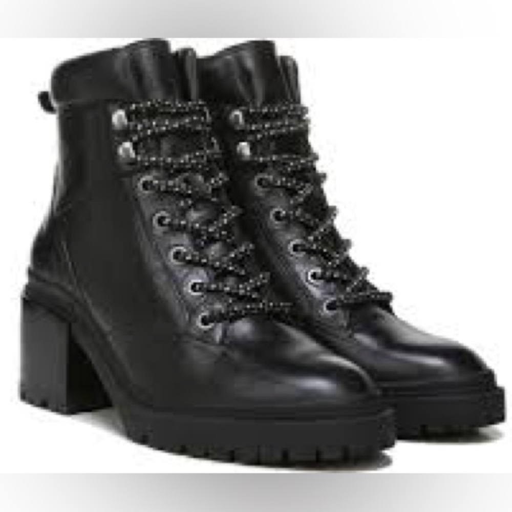 27 Edit Naturalizer Trillis Leather Lace-Up‎ Lug Sole Combat Boots Size 5